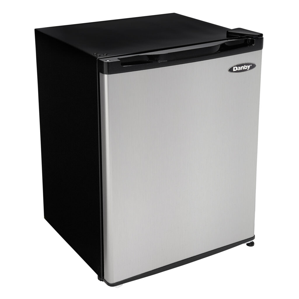 Danby Designer 2.3 cu. ft. Compact Fridge in Stainless Steel Look