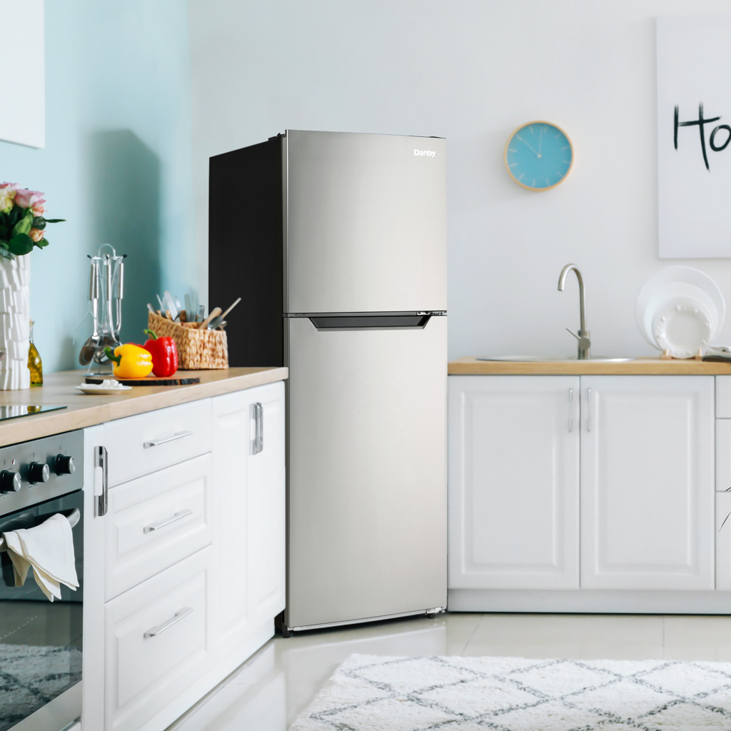 Danby 10.1 cu. ft. Top Mount Apartment Size Fridge in Stainless Steel Look - Image 4